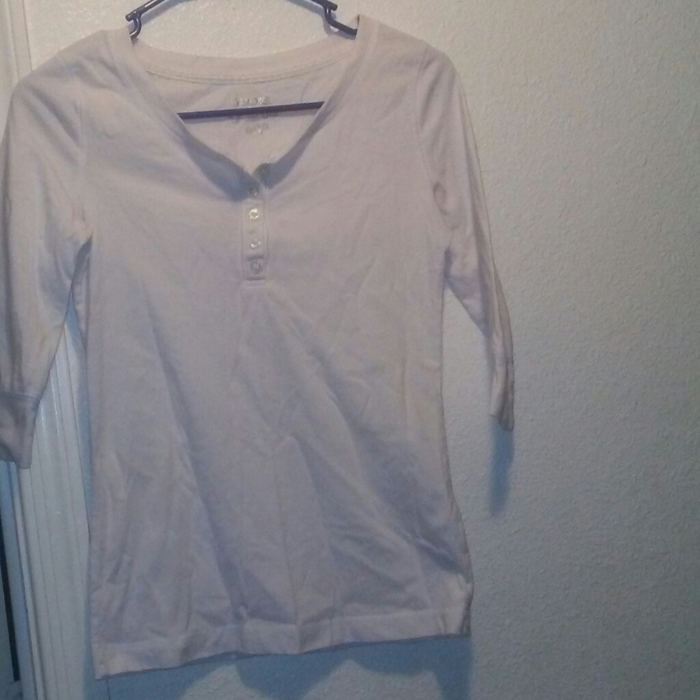 White 3/4 long sleeve